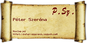 Péter Szeréna névjegykártya