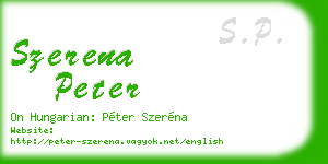 szerena peter business card