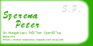 szerena peter business card